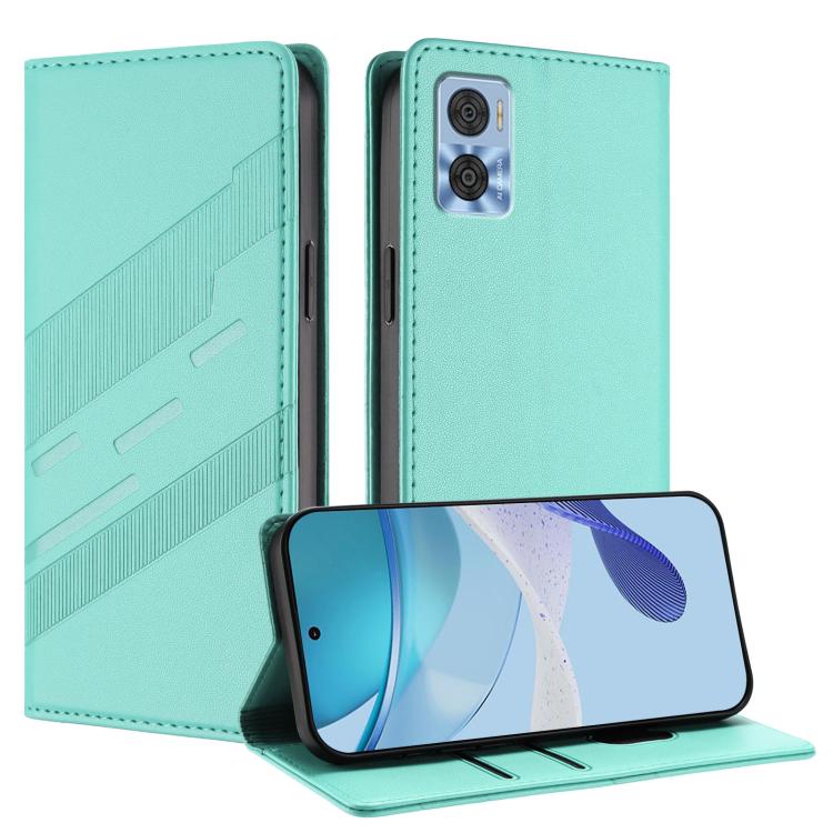 Embossed Multi-functional Wallet Retro Leather Phone Case, Compatible with Motorola Moto E22