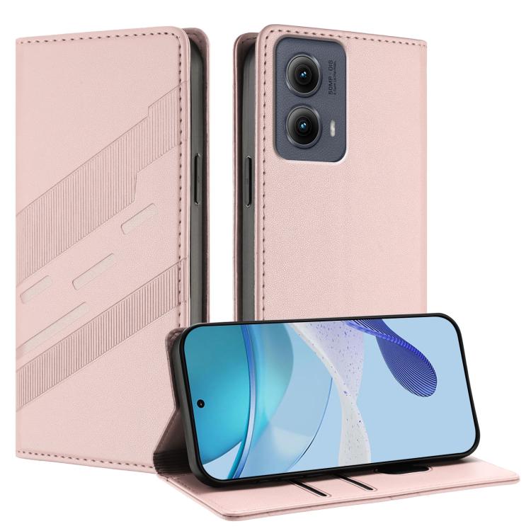 Embossed Multi-functional Wallet Retro Leather Phone Case, Compatible with Motorola Edge 5G 2024