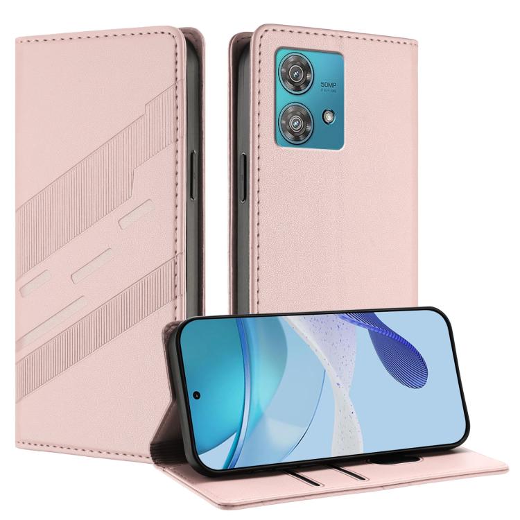 Embossed Multi-functional Wallet Retro Leather Phone Case, Compatible with Motorola Edge 40 Neo 5G
