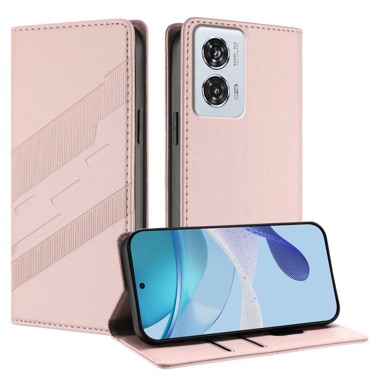 Embossed Multi-functional Wallet Retro Leather Phone Case, Compatible with Motorola Edge 50 Fusion