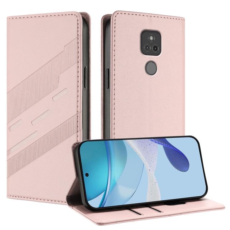 Embossed Multi-functional Wallet Retro Leather Phone Case, Compatible with Motorola Moto G Play 2021
