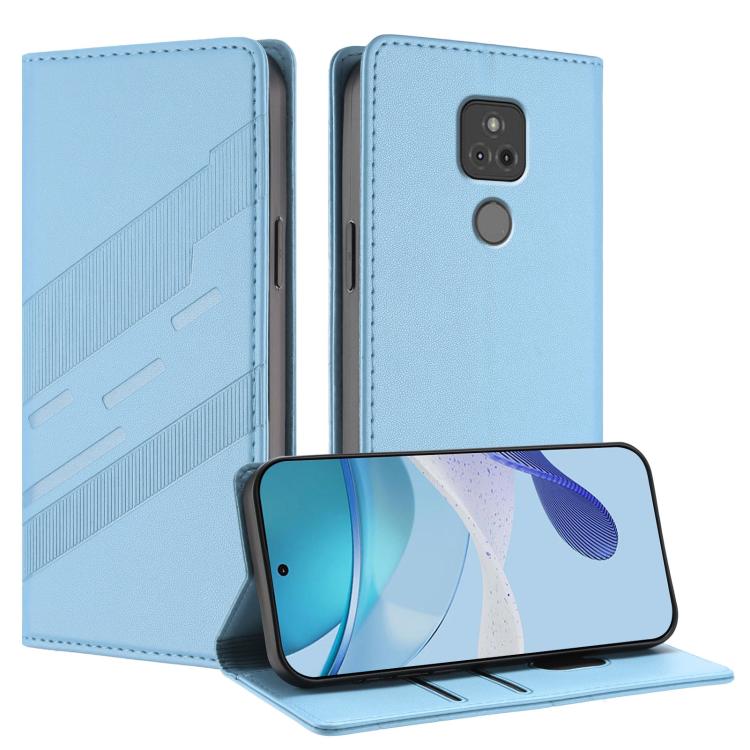 Embossed Multi-functional Wallet Retro Leather Phone Case, Compatible with Motorola Moto G Play 2021