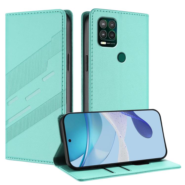 Embossed Multi-functional Wallet Retro Leather Phone Case, Compatible with Motorola Moto G Stylus 5G 2021