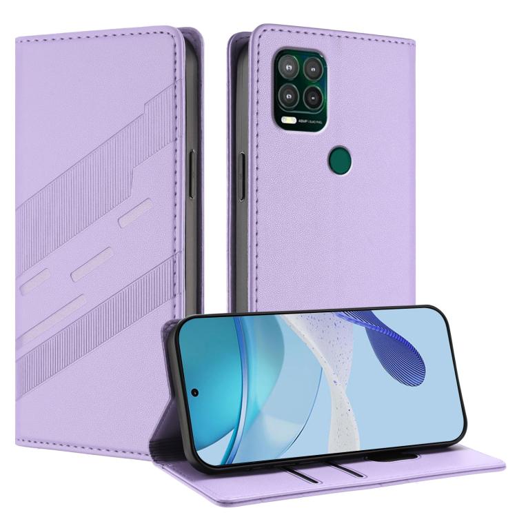 Embossed Multi-functional Wallet Retro Leather Phone Case, Compatible with Motorola Moto G Stylus 5G 2021