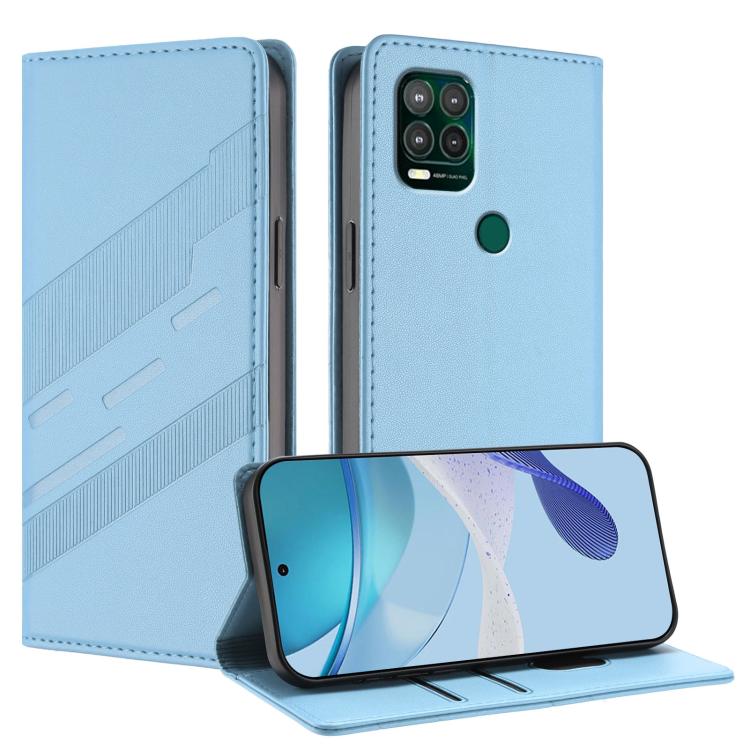 Embossed Multi-functional Wallet Retro Leather Phone Case, Compatible with Motorola Moto G Stylus 5G 2021