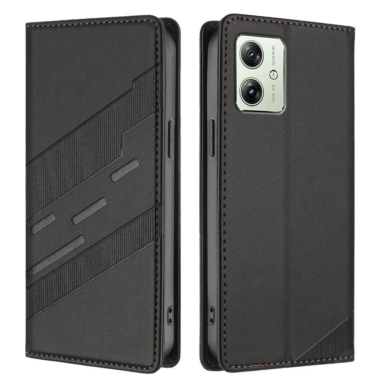 Embossed Multi-functional Wallet Retro Leather Phone Case, Compatible with Motorola Moto G14 / G54