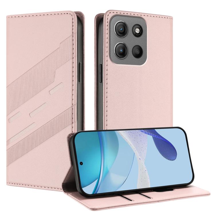 Embossed Multi-functional Wallet Retro Leather Phone Case, Compatible with Motorola Moto G15