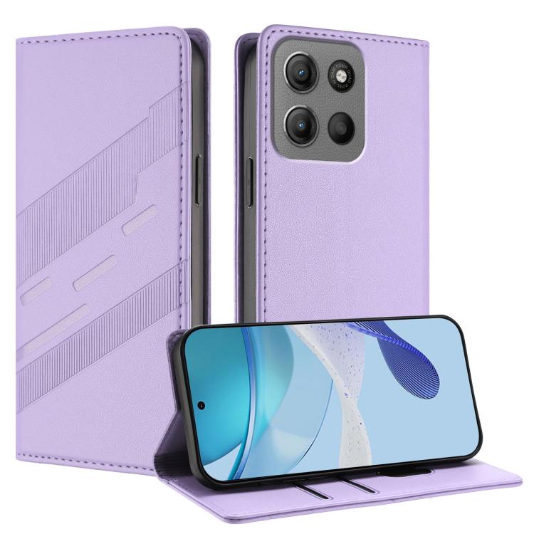 Embossed Multi-functional Wallet Retro Leather Phone Case, Compatible with Motorola Moto G15