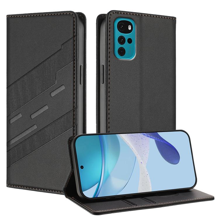 Embossed Multi-functional Wallet Retro Leather Phone Case, Compatible with Motorola Moto G22