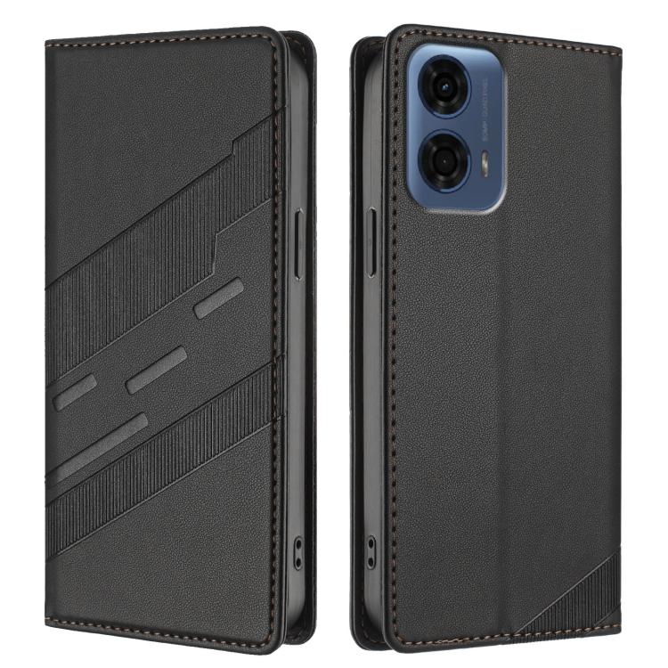 Embossed Multi-functional Wallet Retro Leather Phone Case, Compatible with Motorola Moto G24 Power