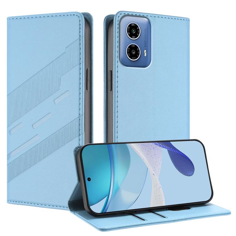 Embossed Multi-functional Wallet Retro Leather Phone Case, Compatible with Motorola Moto G34