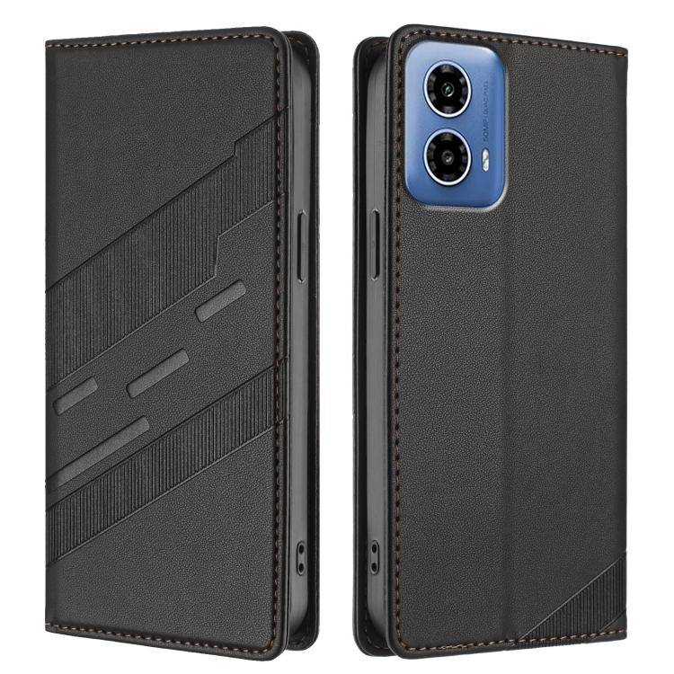 Embossed Multi-functional Wallet Retro Leather Phone Case, Compatible with Motorola Moto G34