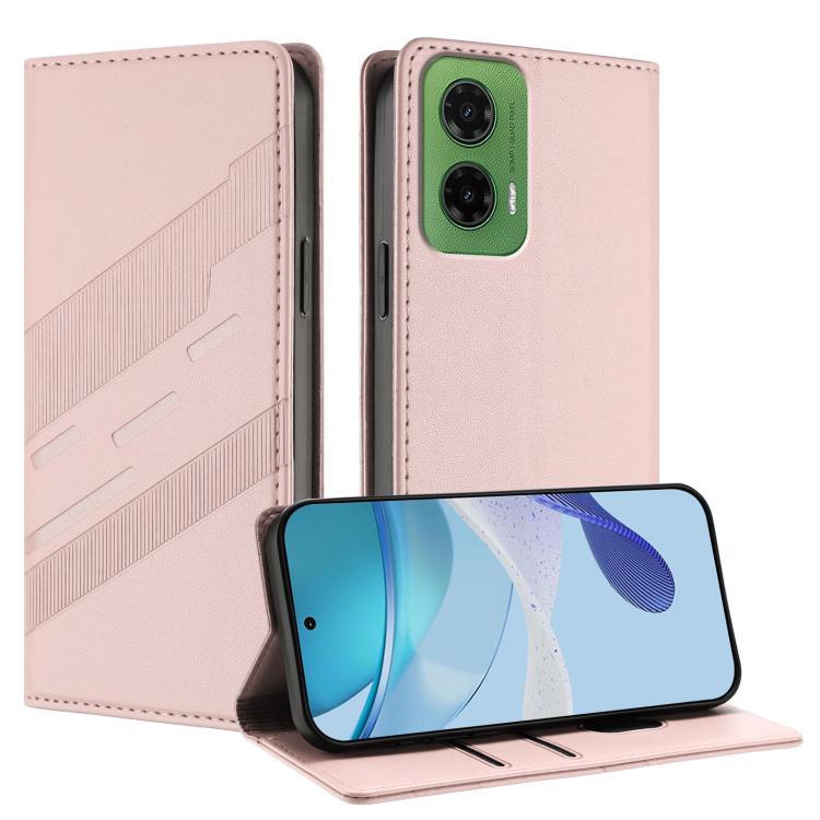 Embossed Multi-functional Wallet Retro Leather Phone Case, Compatible with Motorola Moto G35