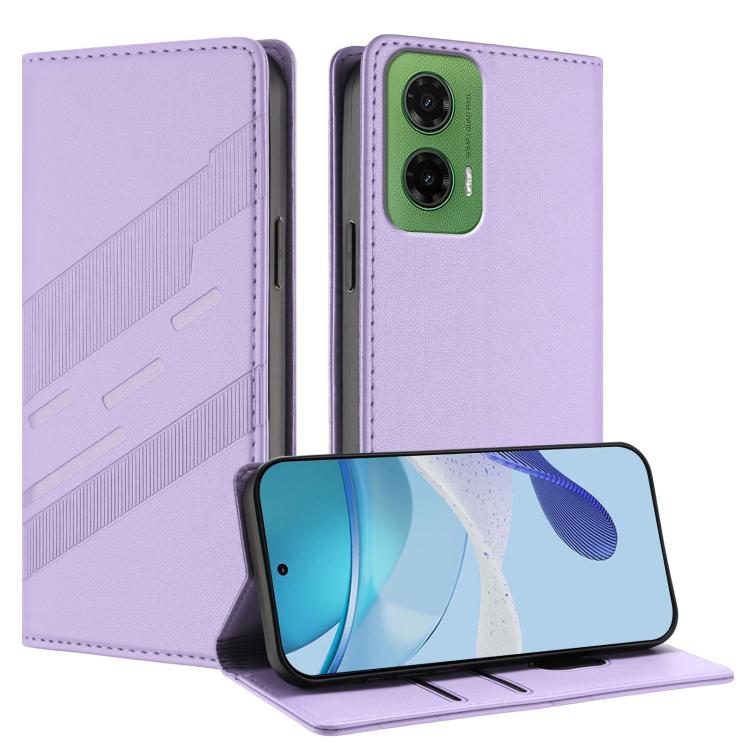 Embossed Multi-functional Wallet Retro Leather Phone Case, Compatible with Motorola Moto G35