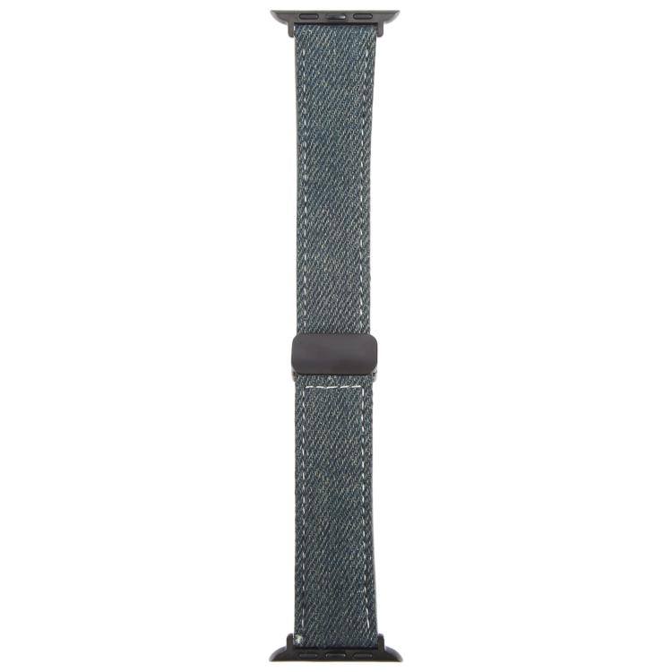 Folding Magnetic Buckle Denim Leather Watch Band, Compatible with Apple Watch 42mm / 41mm / 40mm / 38mm