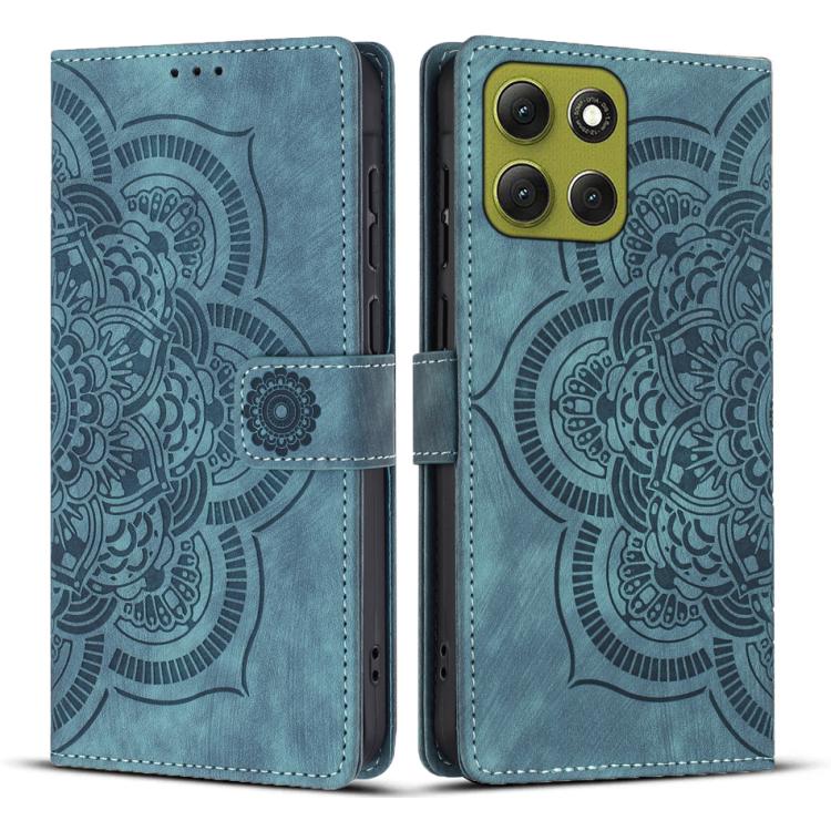 Mandala Embossed Retro Frosted Leather Phone Case, Compatible with Motorola Moto G86 5G