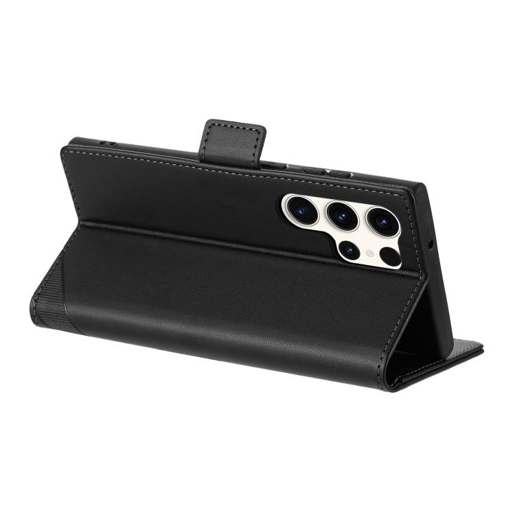 Embossed Multi-functional Side Suction Wallet Retro Leather Phone Case, Compatible with Samsung Galaxy S25 Ultra 5G