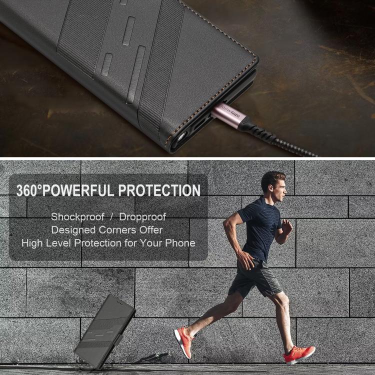 Embossed Multi-functional Side Suction Wallet Retro Leather Phone Case, Compatible with Samsung Galaxy S25 Ultra 5G