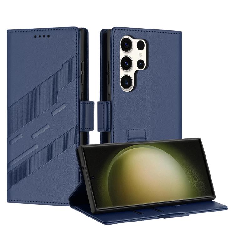 Embossed Multi-functional Side Suction Wallet Retro Leather Phone Case, Compatible with Samsung Galaxy S25 Ultra 5G