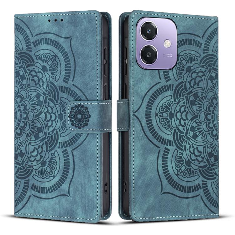 Mandala Embossed Retro Frosted Leather Phone Case, Compatible with OPPO A3 4G / 5G / A40 4G