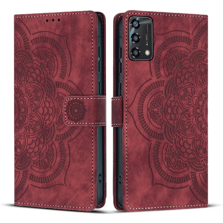 Mandala Embossed Retro Frosted Leather Phone Case, Compatible with OPPO A94 5G / A95 4G