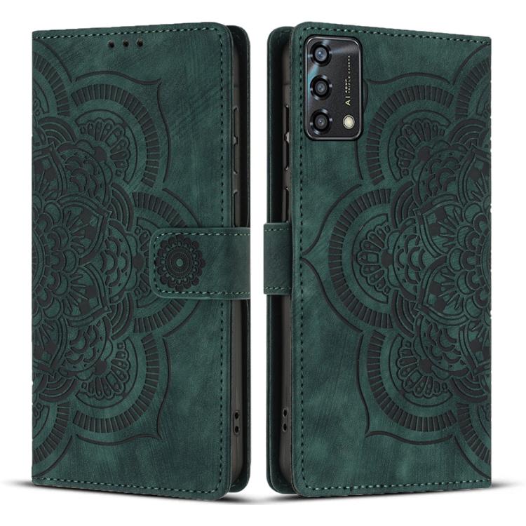 Mandala Embossed Retro Frosted Leather Phone Case, Compatible with OPPO A94 5G / A95 4G