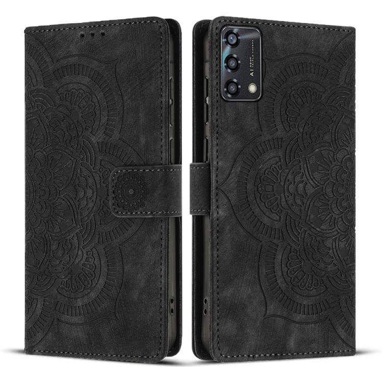 Mandala Embossed Retro Frosted Leather Phone Case, Compatible with OPPO A94 5G / A95 4G