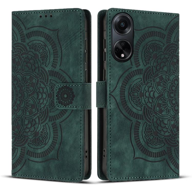 Mandala Embossed Retro Frosted Leather Phone Case, Compatible with OPPO A98 5G
