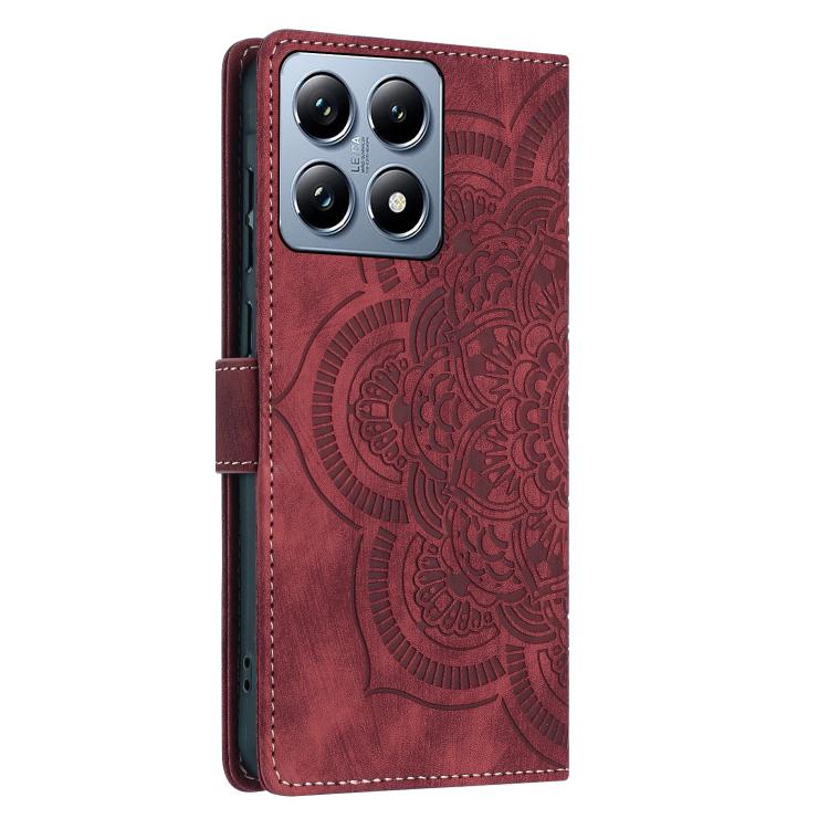 Mandala Embossed Retro Frosted Leather Phone Case