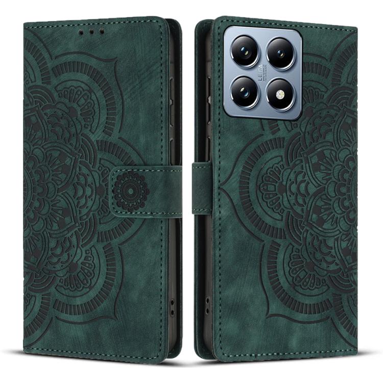 Mandala Embossed Retro Frosted Leather Phone Case