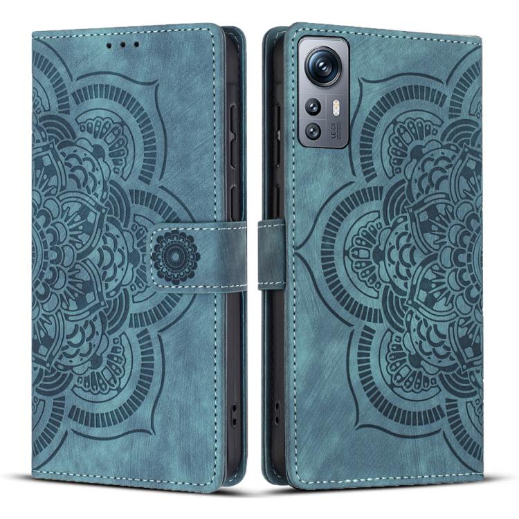 Mandala Embossed Retro Frosted Leather Phone Case, Compatible with Redmi Note 11S / 12S
