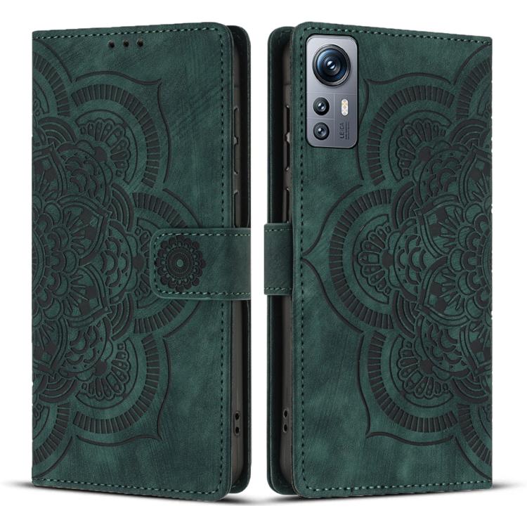 Mandala Embossed Retro Frosted Leather Phone Case, Compatible with Redmi Note 11S / 12S