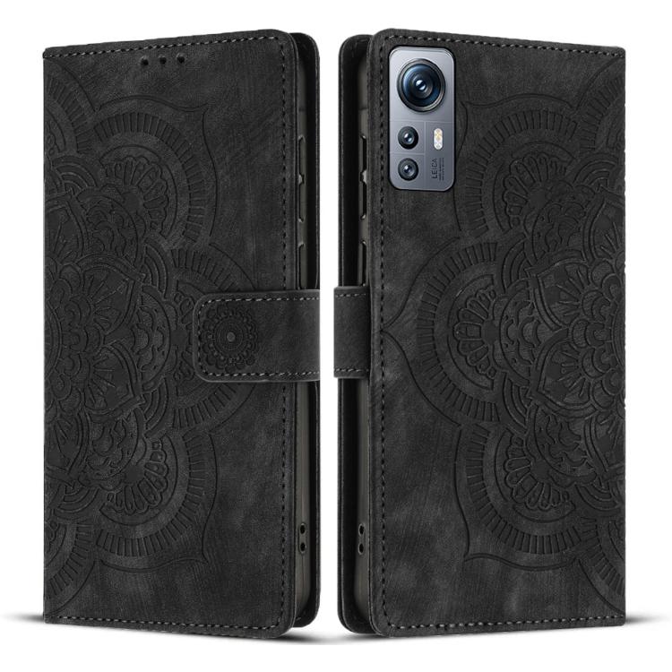 Mandala Embossed Retro Frosted Leather Phone Case, Compatible with Redmi Note 11S / 12S