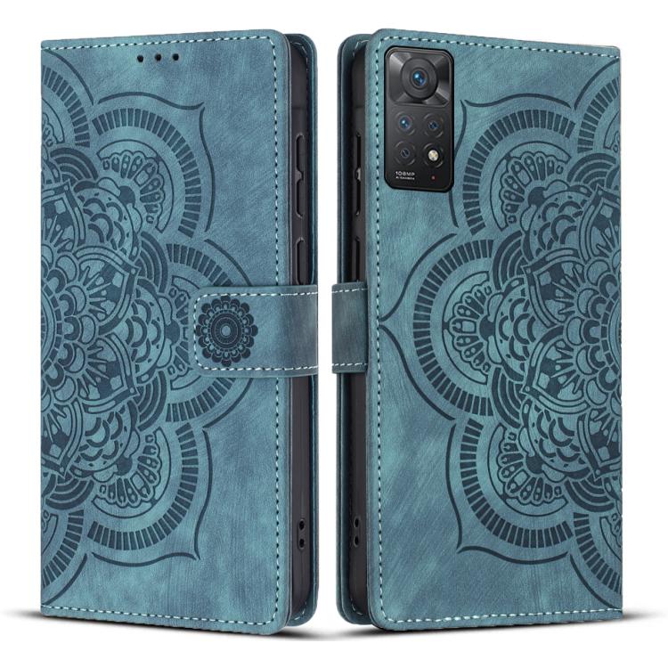 Mandala Embossed Retro Frosted Leather Phone Case