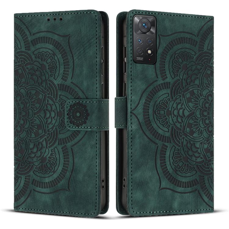 Mandala Embossed Retro Frosted Leather Phone Case