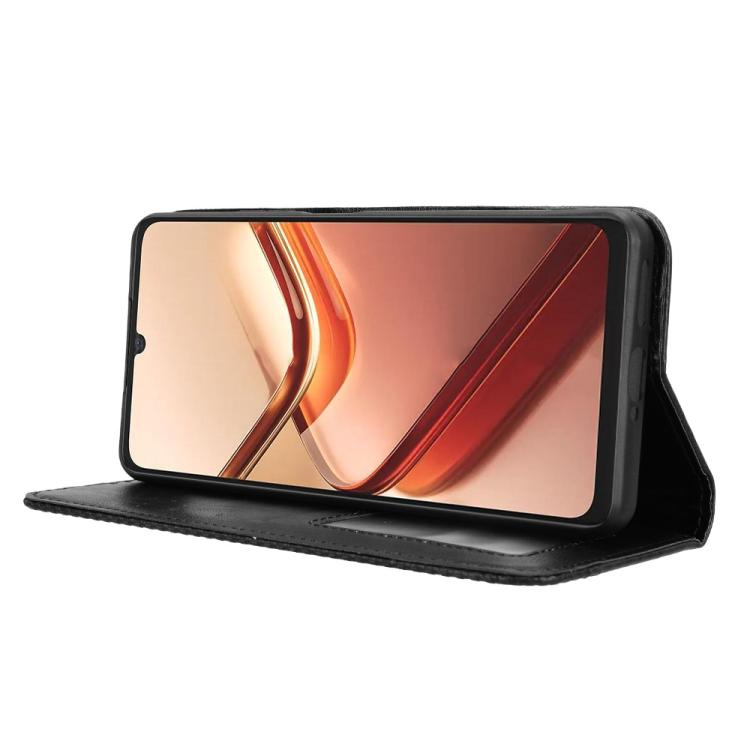 Magnetic Buckle Retro Texture Leather Phone Case, Compatible with Doogee Note 58 / Note 58 Pro