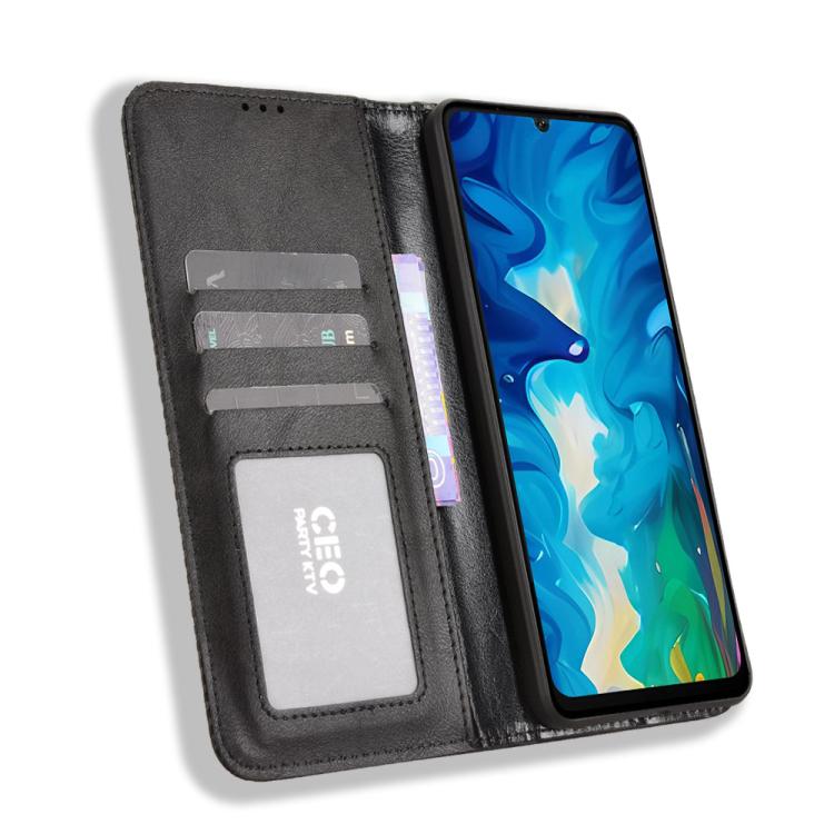 Magnetic Buckle Retro Texture Leather Phone Case, Compatible with Doogee Note 59 / Note 59 Pro