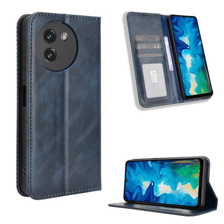 Magnetic Buckle Retro Texture Leather Phone Case, Compatible with Doogee Note 59 / Note 59 Pro