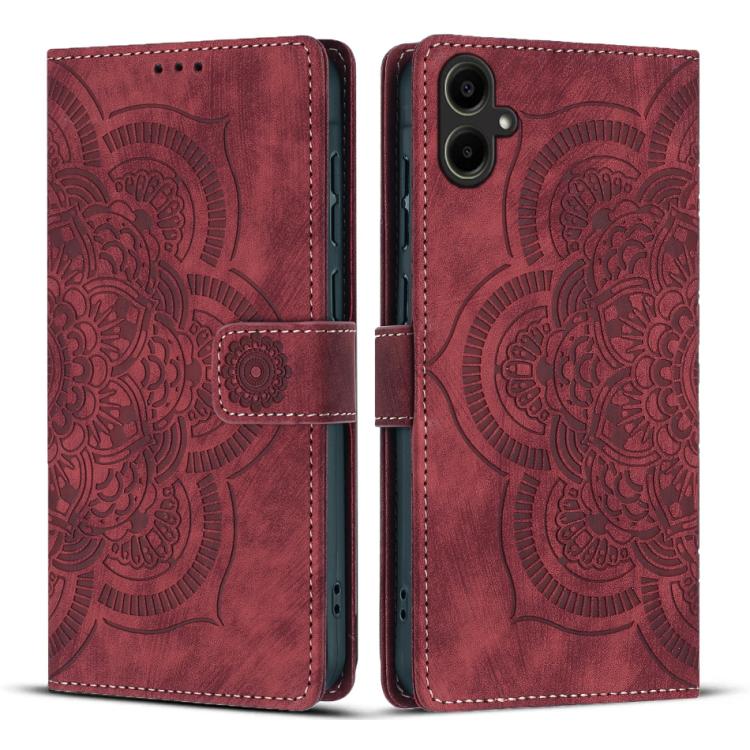 Mandala Embossed Retro Frosted Leather Phone Case, Compatible with Samsung Galaxy S25 FE 5G