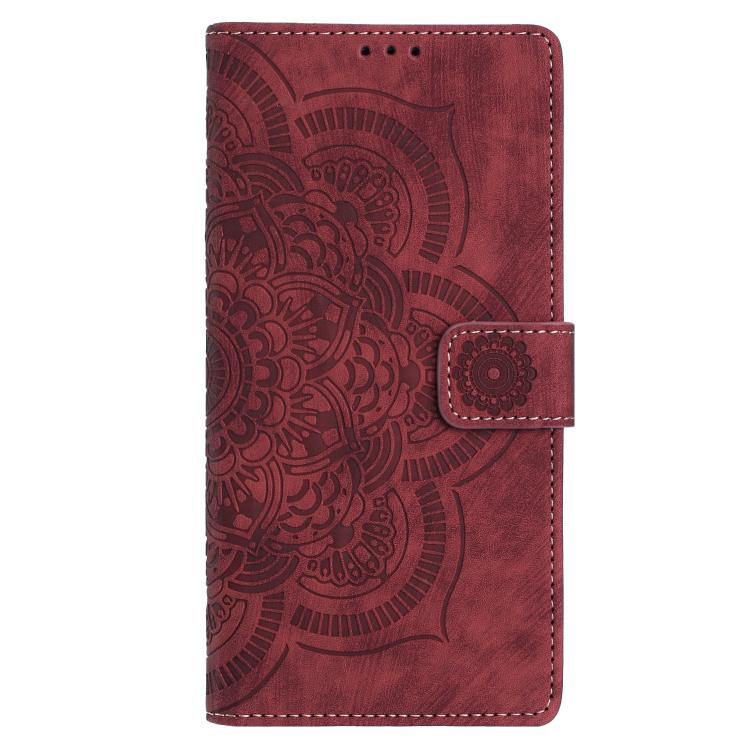 Mandala Embossed Retro Frosted Leather Phone Case, Compatible with Samsung Galaxy S25 FE 5G