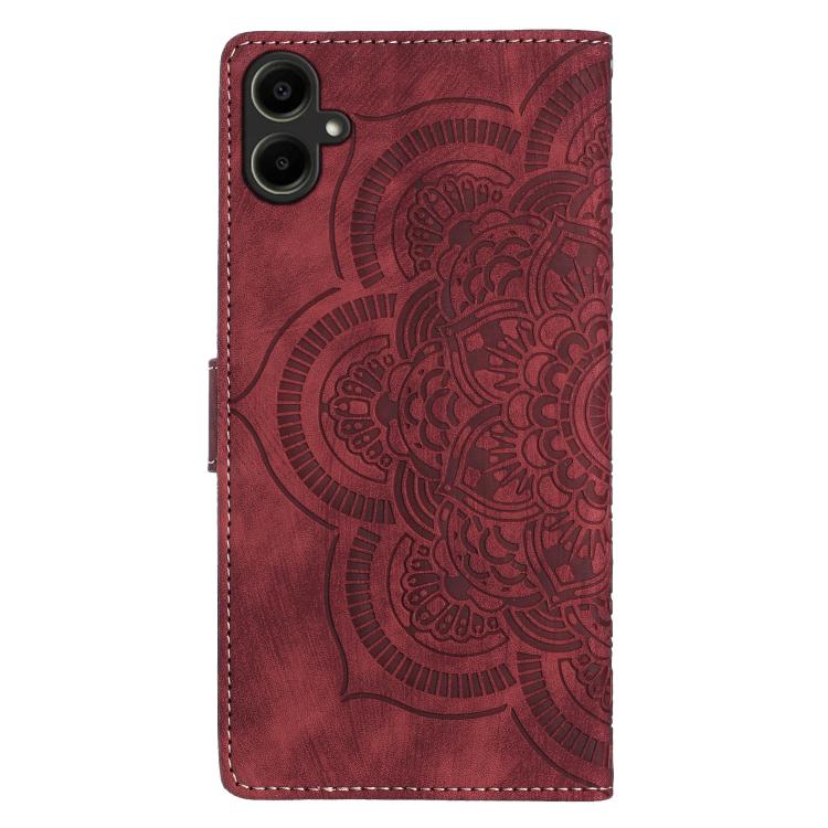 Mandala Embossed Retro Frosted Leather Phone Case, Compatible with Samsung Galaxy S25 FE 5G