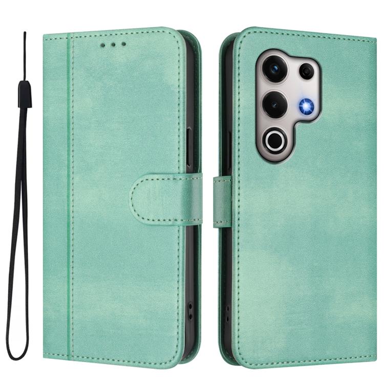Line Splicing Buckle Retro Leather Phone Case, Compatible with itel S25 Ultra 4G