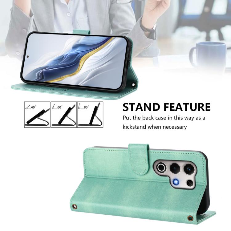 Line Splicing Buckle Retro Leather Phone Case, Compatible with itel S25 Ultra 4G