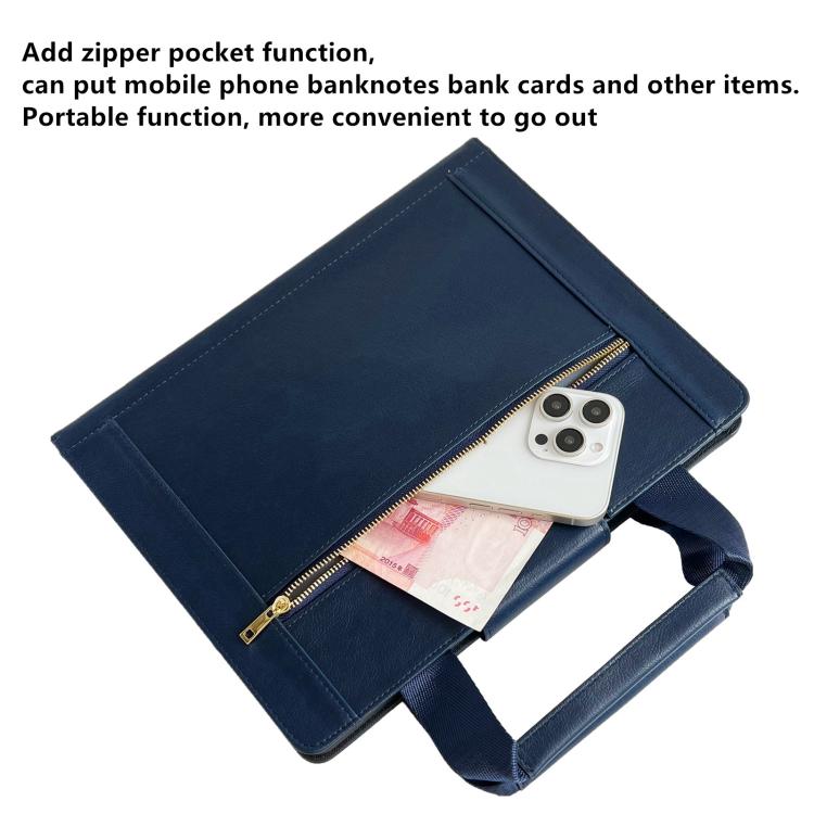 Zipper Handle Retro Smart Leather Tablet Case, Compatible with iPad mini 2024 / 6