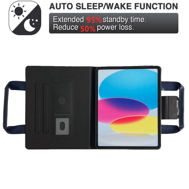 Zipper Handle Retro Smart Leather Tablet Case, Compatible with iPad mini 2024 / 6
