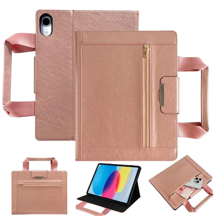 Zipper Handle Retro Smart Leather Tablet Case, Compatible with iPad mini 2024 / 6