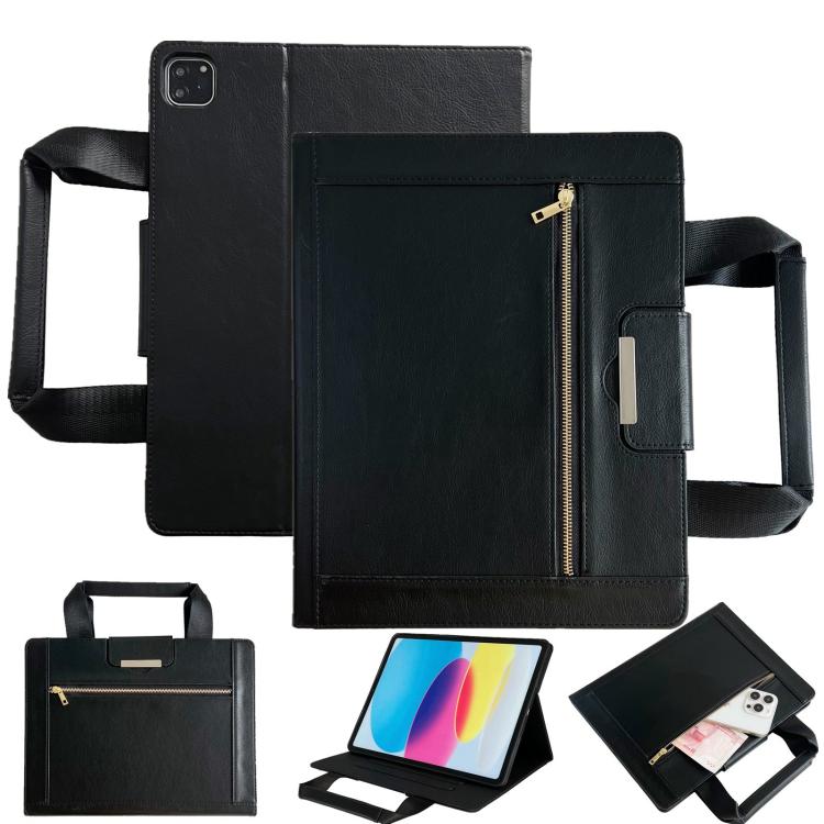 Zipper Handle Retro Smart Leather Tablet Case, Compatible with iPad Pro 13 2024