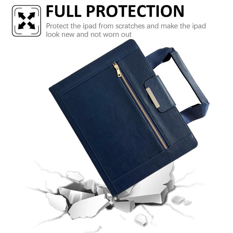 Zipper Handle Retro Smart Leather Tablet Case, Compatible with iPad Pro 11 2024