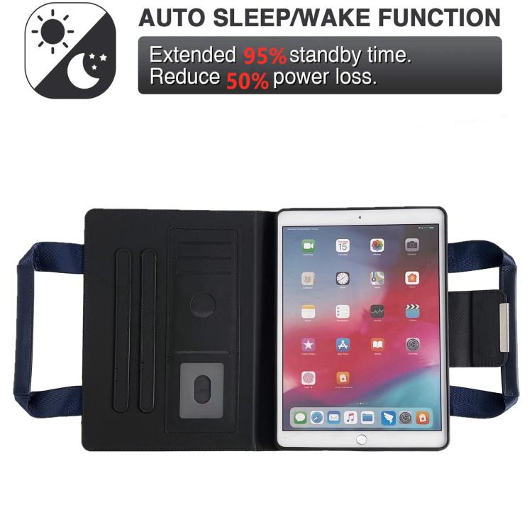 Zipper Handle Retro Smart Leather Tablet Case, Compatible with iPad 10.2 2021 / 2020 / 2019