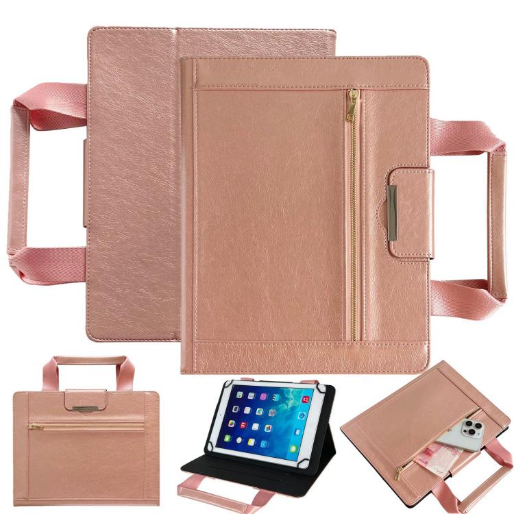 Zipper Handle Retro Leather Tablet Case, 10 inch